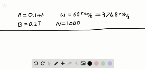 a-flat-coil-enclosing-an-area-of-010-mathrmm2-is-rotating-at-60-mathrmrev-mathrms-with-its-axis-of-r