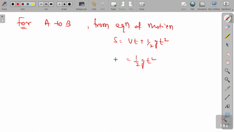 a-ball-dropped-from-a-point-a-falls-vertically-to-c-through-the-midpoint-b-the-descending-time-from-