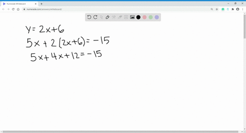 solve-each-system-by-the-substitution-method-check-each-solution-beginaligned-5-x2-y-15-2-x-y-6-enda