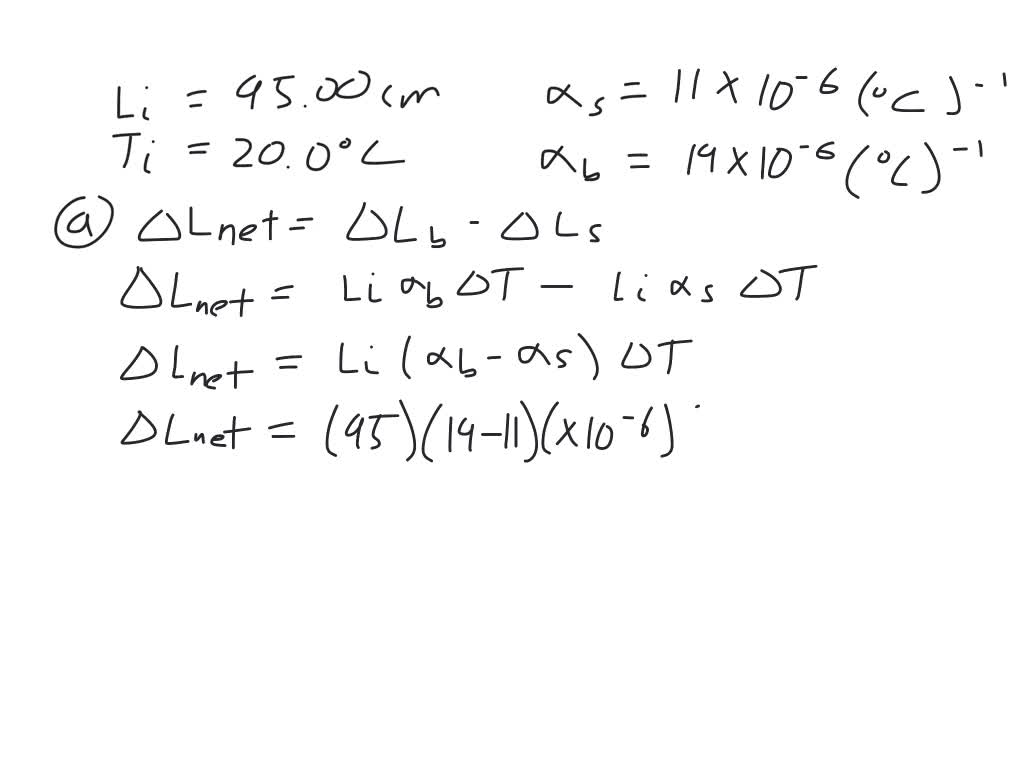 solved-a-student-measures-the-length-of-a-brass-rod-with-a-steel-tape-at-20-0-c-the-reading