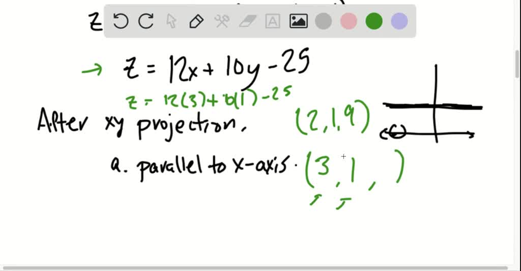 Solved A Plan Pi 3x 2y 4z 16 And A Line D X Y Z 0 1 2 T 2 1 1 A Find The Point Of Intersection Between The Line And The Plan B Find The Algebric Equation Of The