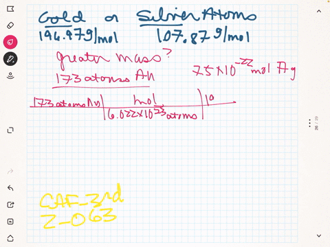 which-of-the-following-has-a-greater-mass-173-atoms-of-gold-or-75-times-10-22-mole-of-silver