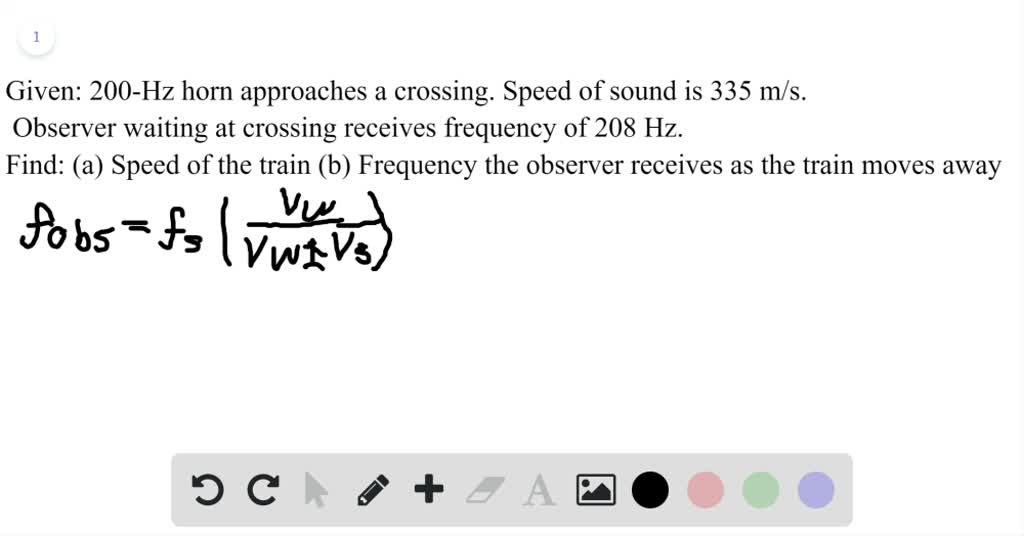 17 34 Doppler Effect And Sonic BoomsPart Acommuter Tr SolvedLib