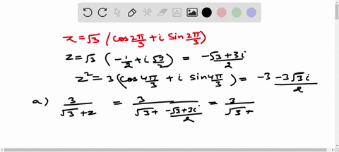if-zsqrt3leftcos-frac2-pi3i-sin-2-fracpi3right-express-each-of-the-following-complex-numbers-in-cart