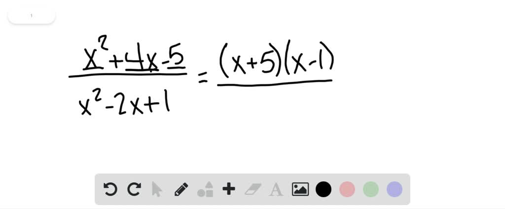 SOLVED:Reduce each rational expression to lowest terms. (x^2+4 x-5)/(x ...