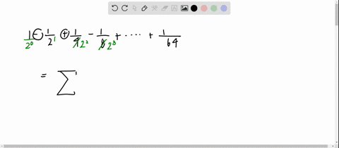 use-sigma-notation-to-represent-each-sum-1-frac12frac14-frac18dotsfrac164-2