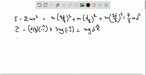 a-rigid-massless-rod-has-three-particles-with-equal-masses-attached-to-it-as-shown-in-figure-p1147-t