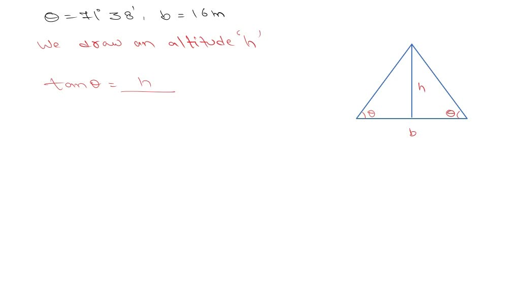 How To Find Altitude Of Isosceles Triangle