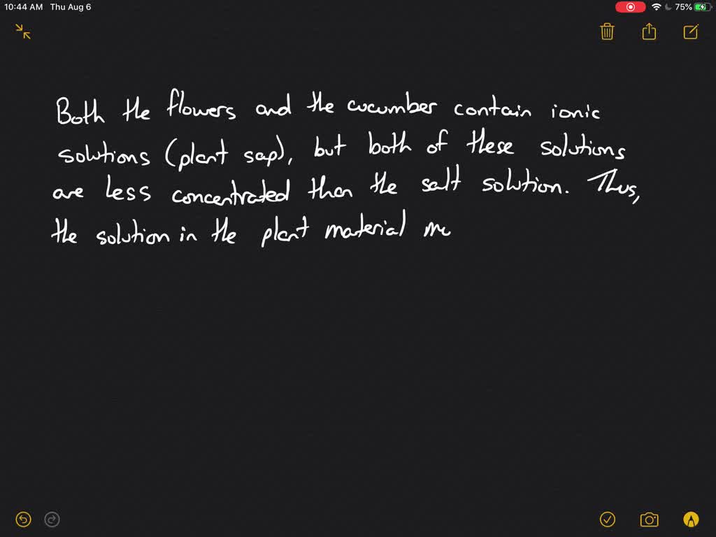 SOLVEDWhen the stems of cut flowers are held in concentrated NaCl(aq