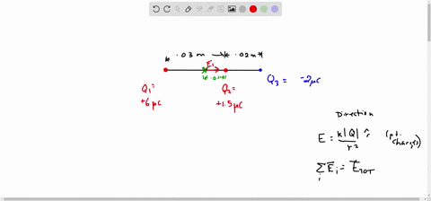 a-determine-the-electric-field-strength-at-a-point-100-mathrmcm-to-the-left-of-the-middle-charge-sho