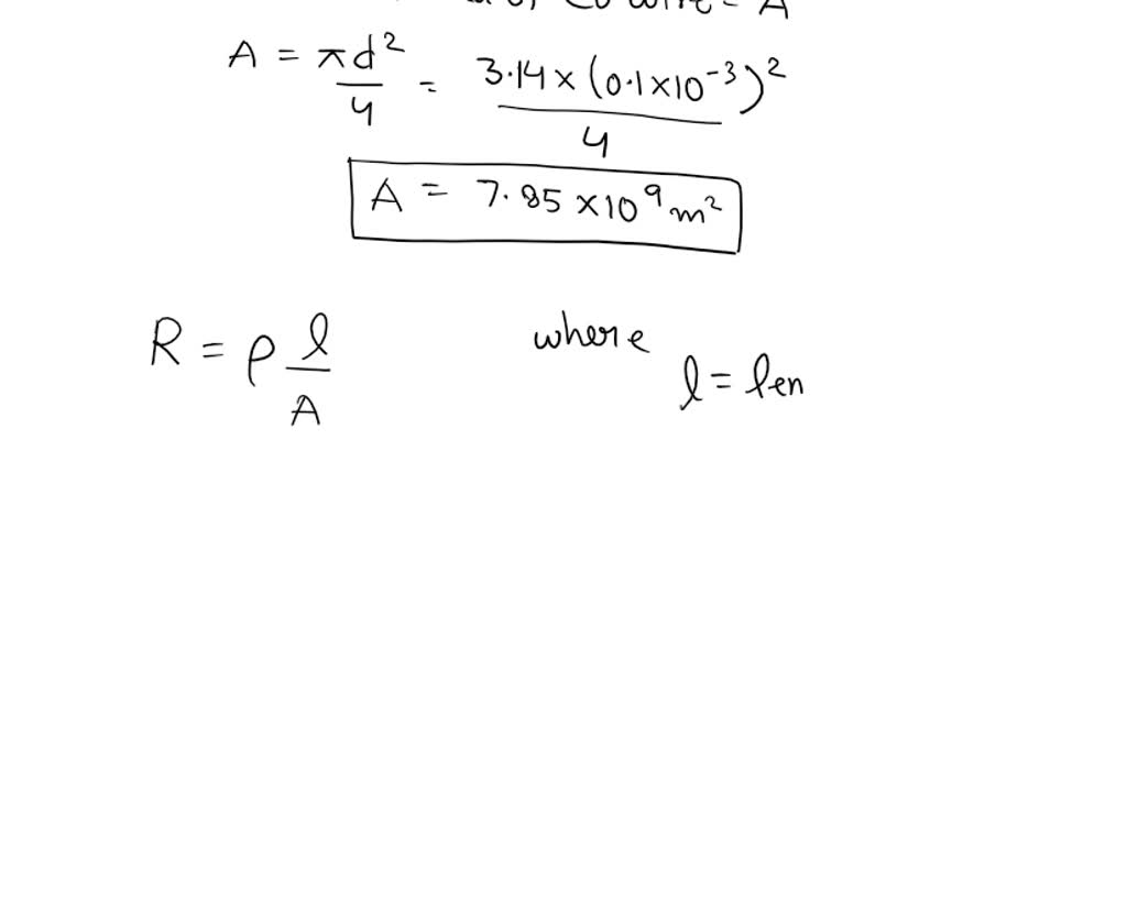 SOLVEDThe resitivity of copper is 1.7 ×10^8 Ωm. (a) What length of copper wire of diameter 0.1