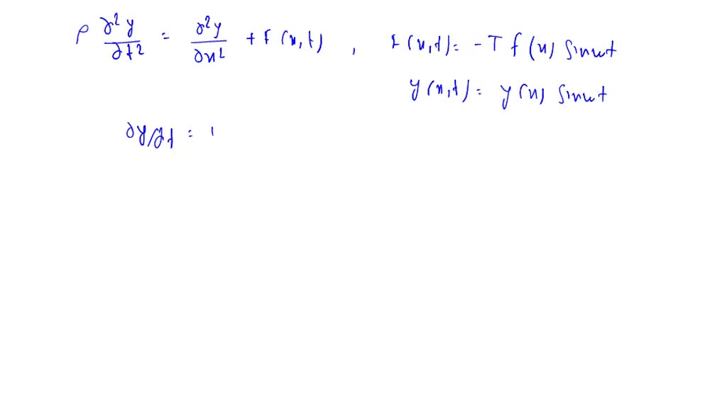 SOLVEDThe differential equation governing the free transverse
