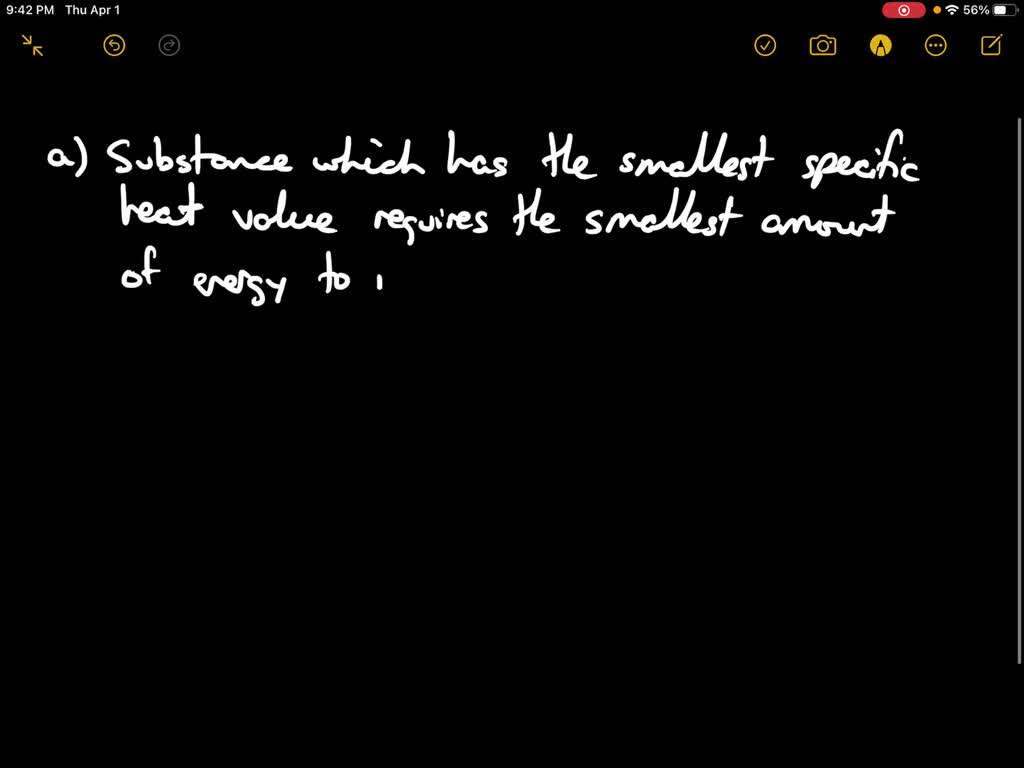 Solved a which substance in table 5 2 requires the smallest amount of