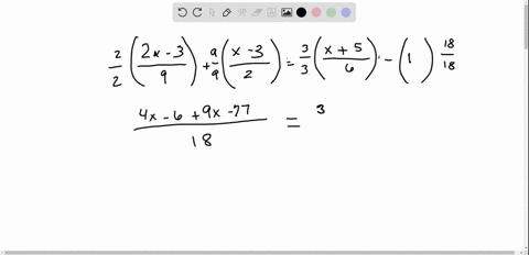 solve-each-equation-in-exercises-frac2-x-30fracx-32fracx56-1