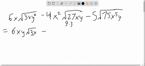 perform-the-indicated-operations-6-x-sqrt3-x-y2-4-x2-sqrt27-x-y-5-sqrt75-x5-y-2