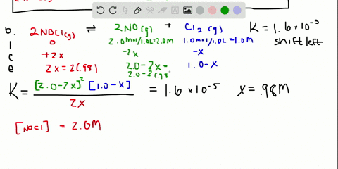 at-35circ-mathrmc-k16-times-10-5-for-the-reaction-2-mathrmnoclg-rightleftharpoons-2-mathrmnogmathr-3