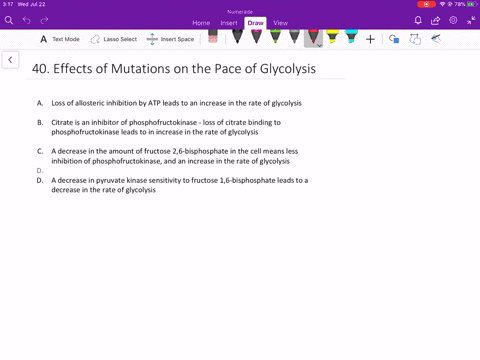 predict-the-effect-of-each-of-the-following-mutations-on-the-pace-of-glycolysis-in-liver-cells-a-los