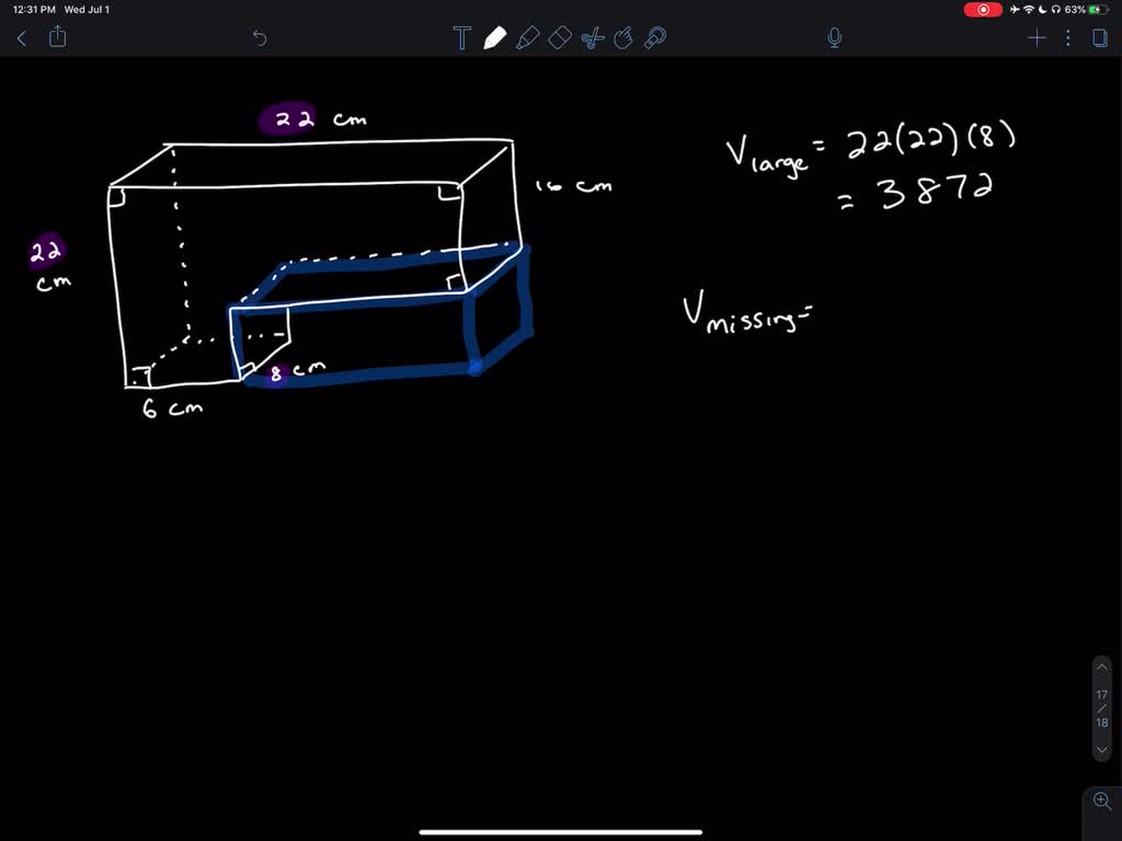 use-two-formulas-for-volume-to-find-the-volume-of-the-solvedlib