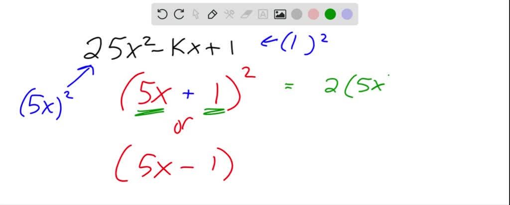 SOLVED:Find all integers k such that the trinomial is a perfect-square ...