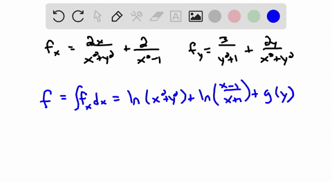 find-a-function-with-the-given-properties-f_xfrac2-xx2y2frac2x2-1-f_yfrac3y21frac2-yx2y2