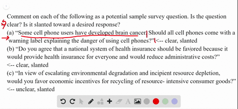 comment-on-each-of-the-following-as-a-potential-sample-survey-question-is-the-question-clear-is-it-s