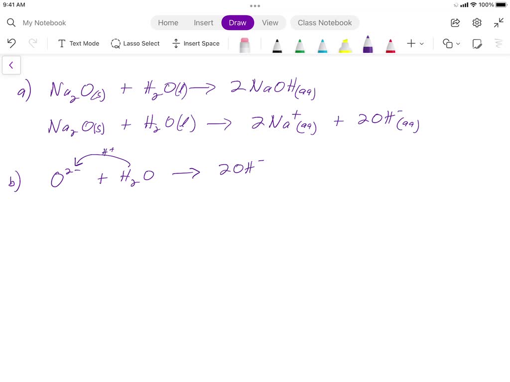 Solved:the Oxide Ion, O^2-, Present In Sodium Oxide (na2 O) Reacts 