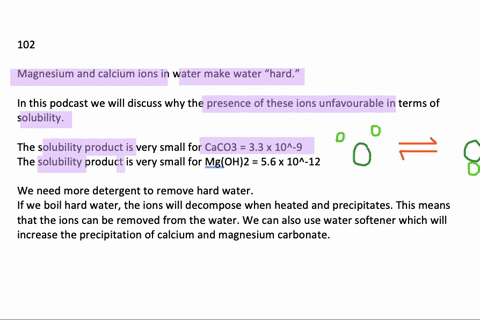 SOLVED:Hard Water The presence of magnesium and calcium ions in water makes  the water â€œhard.â€ Explain in terms of solubility why the presence of these  ions is often undesirable. Find out what