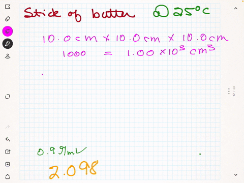 at-25circ-mathrmc-the-dimensions-of-a-stick-of-butter-are-100-mathrmcm-times-100-mathrmcm-times-10-2