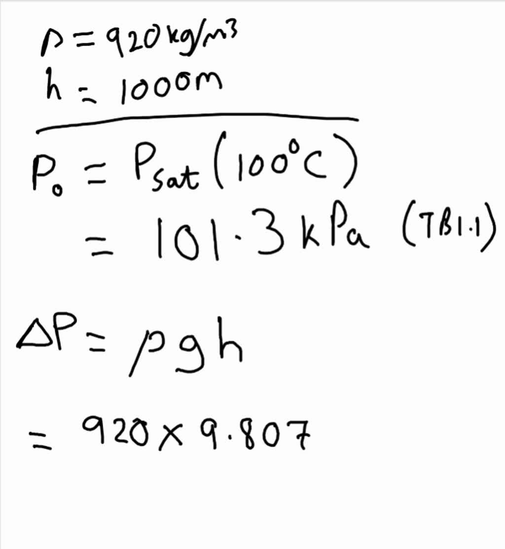 Calculate The Melting Point Of Ice Under A Pressure O SolvedLib