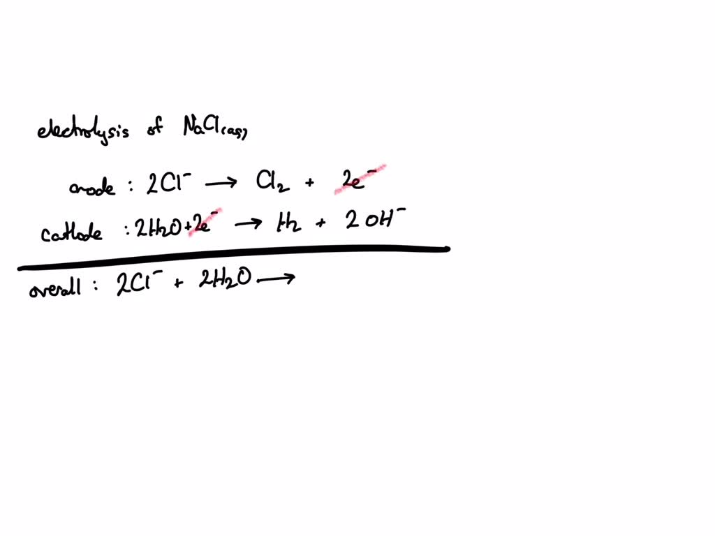 Aqueous sodium hydroxide is produced commercially by the electrolysis
