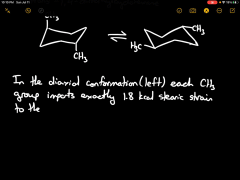 a-calculate-the-energy-difference-between-the-two-chair-conformers-of-trans-14dimethylcyclohexane-b-