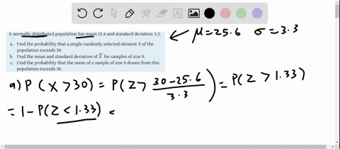 a-normally-distributed-population-has-mean-256-and-standard-deviation-33-a-find-the-probability-that