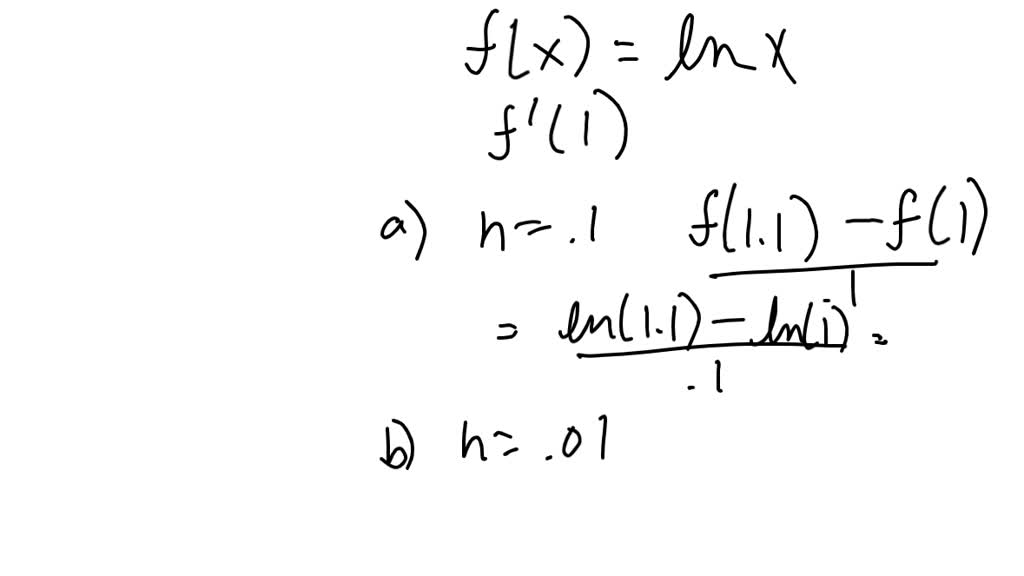 SOLVED: Compute forward and backward difference approximations of O(h ...