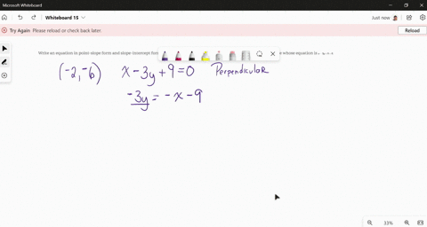 write-an-equation-in-point-slope-form-and-slope-intercept-form-for-the-line-passing-through-2-6-an-2
