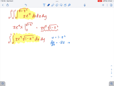 evaluate-the-iterated-integral-int_01-int_01-int_0sqrt1-x-z-ey-d-x-d-z-d-y