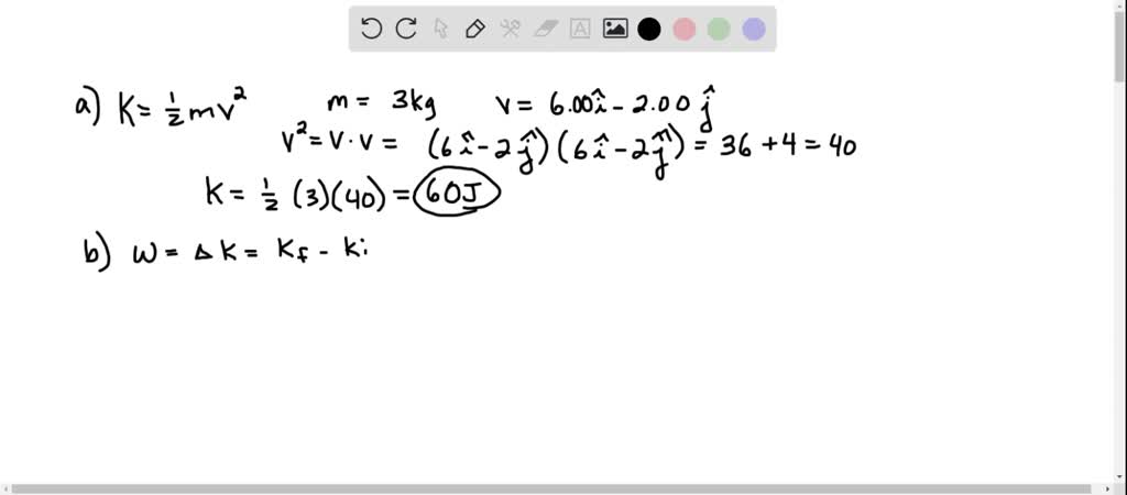 SOLVED:A 3.00 -kg object has a velocity (6.00 𝐢̂-2.00 𝐣̂) m / s. (a ...