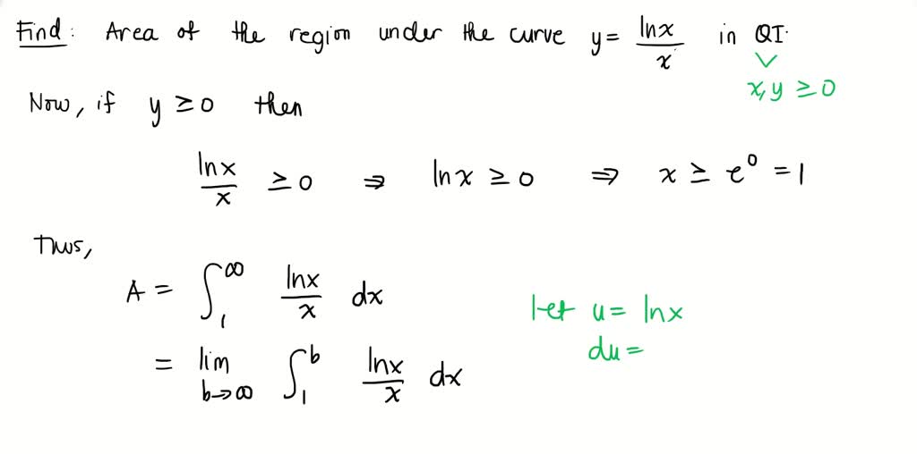 SOLVED:Find the area of the region in the first quadrant that lies ...