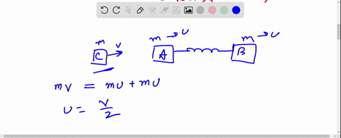 two-blocks-mathrma-and-mathrmb-are-attached-to-the-two-ends-of-a-spring-having-length-mathrml-and-fo