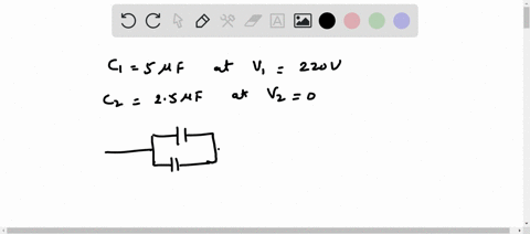 a-5-mu-mathrmf-capacitor-is-charged-by-a-220-mathrmv-supply-it-is-then-disconnected-from-the-supply-