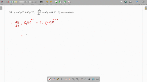 show-that-y-is-a-solution-of-the-differential-equation-yc_1-ea-xc_2-e-a-x-quad-fracd2-yd-x2-a2-y0-c_