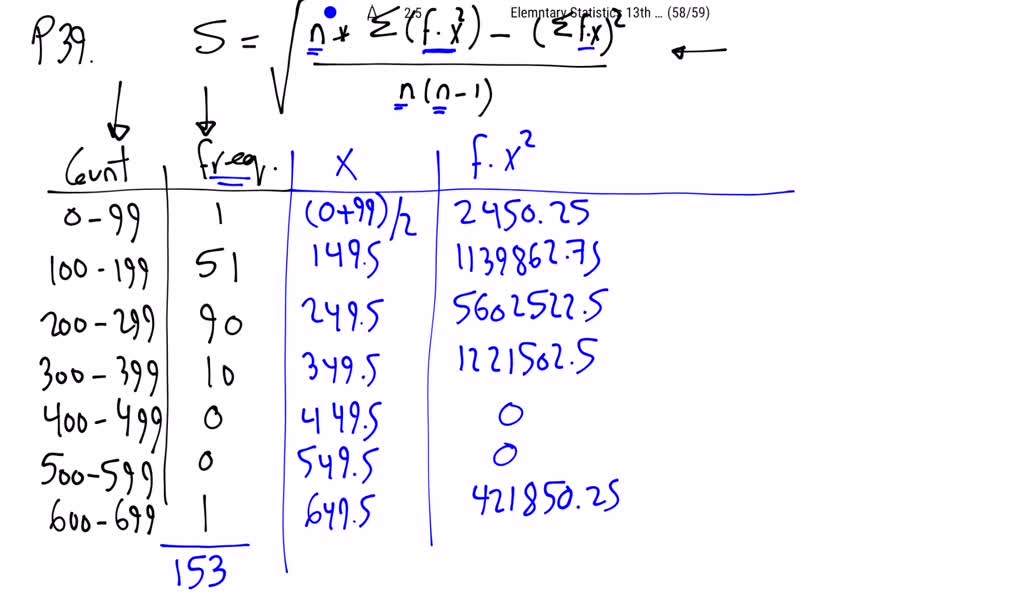 SOLVED:Refer to the frequency distribution in the given exercise and ...