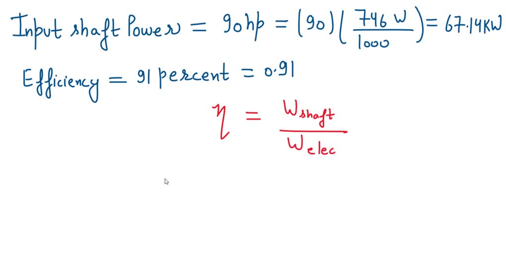 A 90 hp (shaft output) electric car is powered by an electric motor