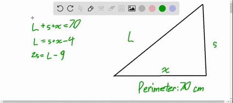 the-perimeter-of-a-triangle-is-70-mathrmcm-the-longest-side-is-4-mathrmcm-less-than-the-sum-of-the-o
