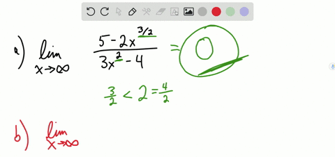 find-each-limit-if-possible-a-lim-_x-rightarrow-infty-frac5-2-x3-23-x2-4-b-lim-_x-rightarrow-infty-f