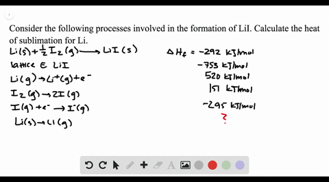 consider-the-following-lis-frac12-mathrmi_2g-rightarrow-liils-delta-h-292-mathrmkj-mathrmliis-has-a-