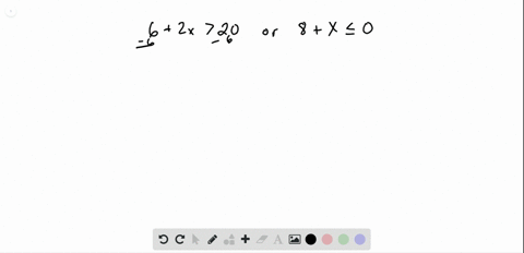 solve-the-inequality-then-graph-the-solution-62-x20-text-or-8x-leq-0