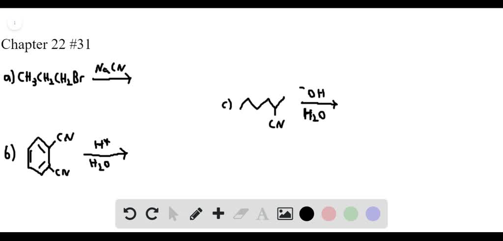 SOLVED:Draw the products of each reaction.