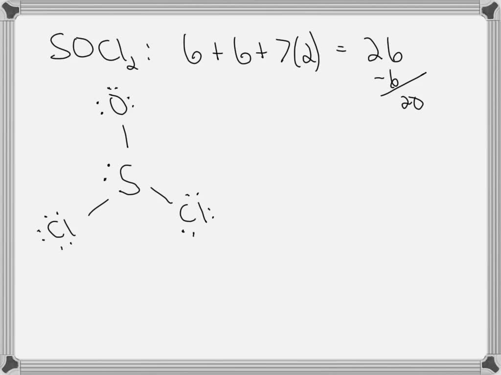 SOLVED:Draw and name the three-dimensional shape for SOCl2. Indicate ...