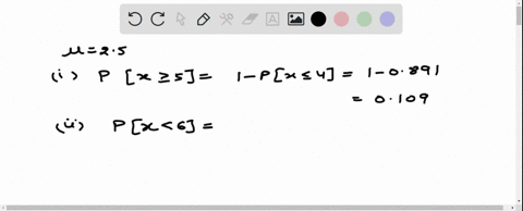 find-the-probabilities-for-x-using-table-2-in-appendix-i-mu25-px-geq-5-px6-px2-text-and-p1-leq-x-leq