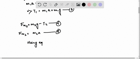 two-masses-are-suspended-from-a-pulley-as-shown-in-v-fig-847-the-atwood-machine-revisited-see-chapte